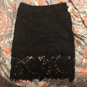 Black lace skirt